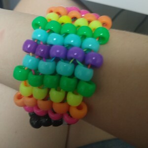 rainbow kandi bracelet