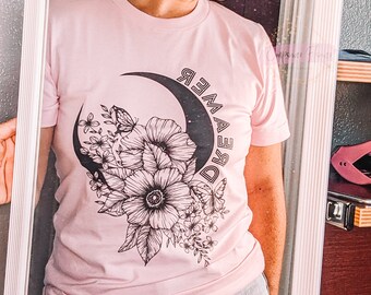 Dreamer  |  Boho  |  Butterfly  | Moon | Flowers | Graphic Tee