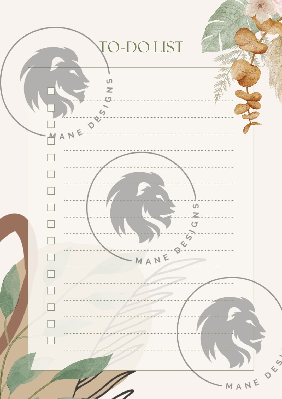 Digital Download Print Boho To-do List Checklist Bohemian - Etsy