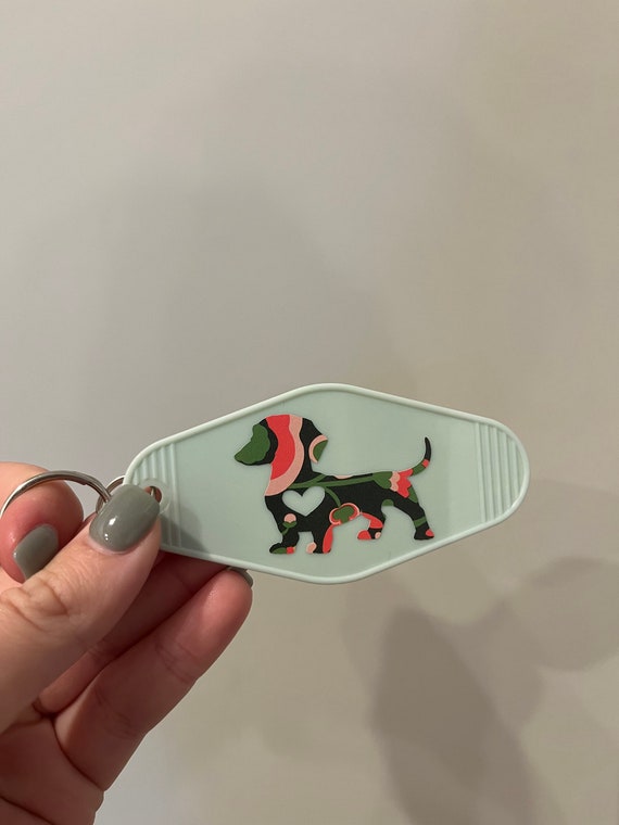 Deco Teckel Porte-clés En Cuir Motif Teckel Pour Femme, Porte-clés