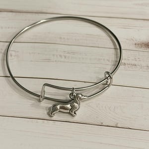 Dachshund Dangle Bracelet, Dachshund Bracelets, Doxie Mama, Dachshunds, Silver Dachshund Bracelet, Dog Mom Gift, Dachshund Mom Gift