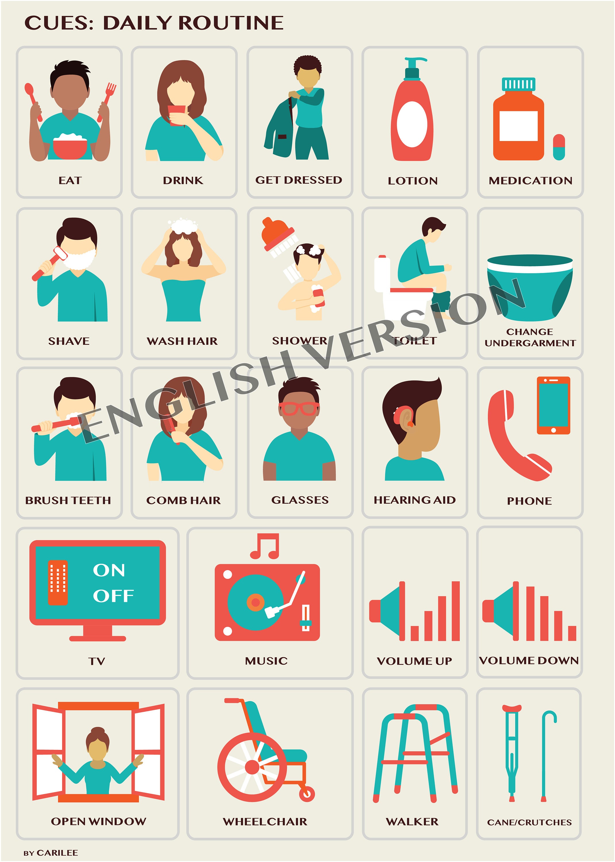 Non Routine Signage Printable Daily Routine Communication Board for Non-speaking Adults_in ...