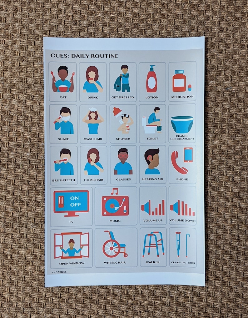 Printable Daily Routine Communication Board for Non-speaking Adults_in ...