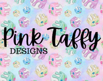 Pastell Marshmallows Zuckerglasur Tropfen hübsche niedliche nahtlose Dateidesign sich wiederholende Muster digitales Papier Hintergrund süße Leckerei s'mores