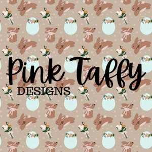 Ostern Schoko Haseneier Floral Polka Dots gedeckt Frühling Nahtlos Datei Design Muster Druck niedlich Kinder KinderStoff Kunstleder süß