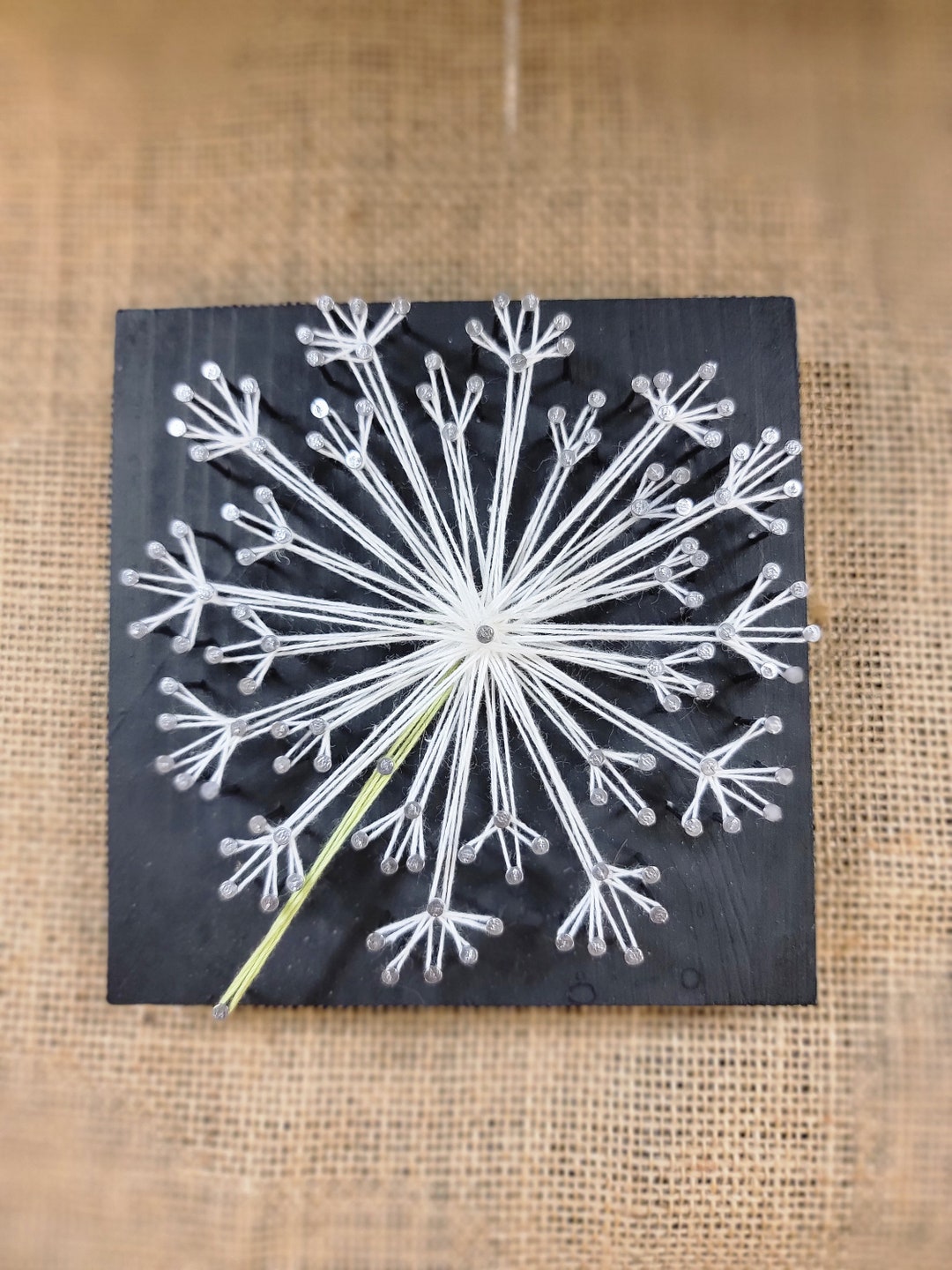 String Art Dandelion Decor Etsy