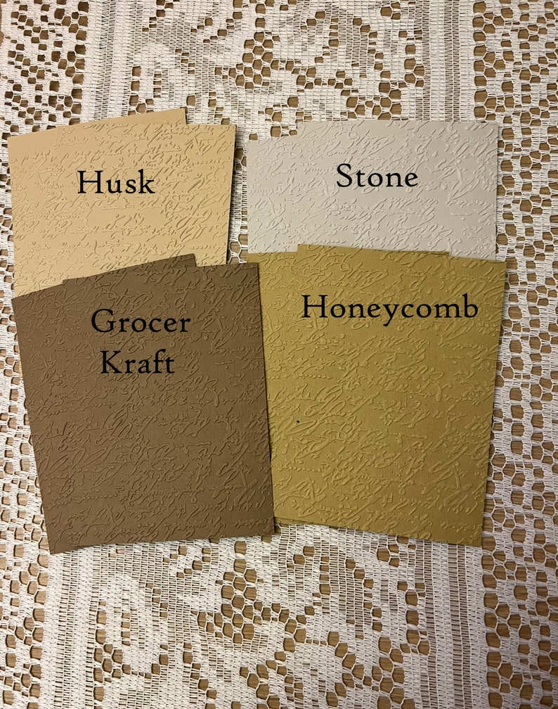 Embossed Card Stock 8 Sheets 4 Colors Scrapbooking Etsy