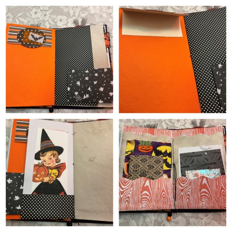 Vintage Halloween Junk Journal, One of a Kind, Handmade, October