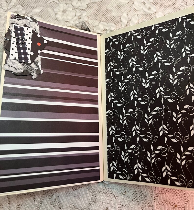 Altered Book Journal, Black and White, Handmade One of a Kind, Ideas