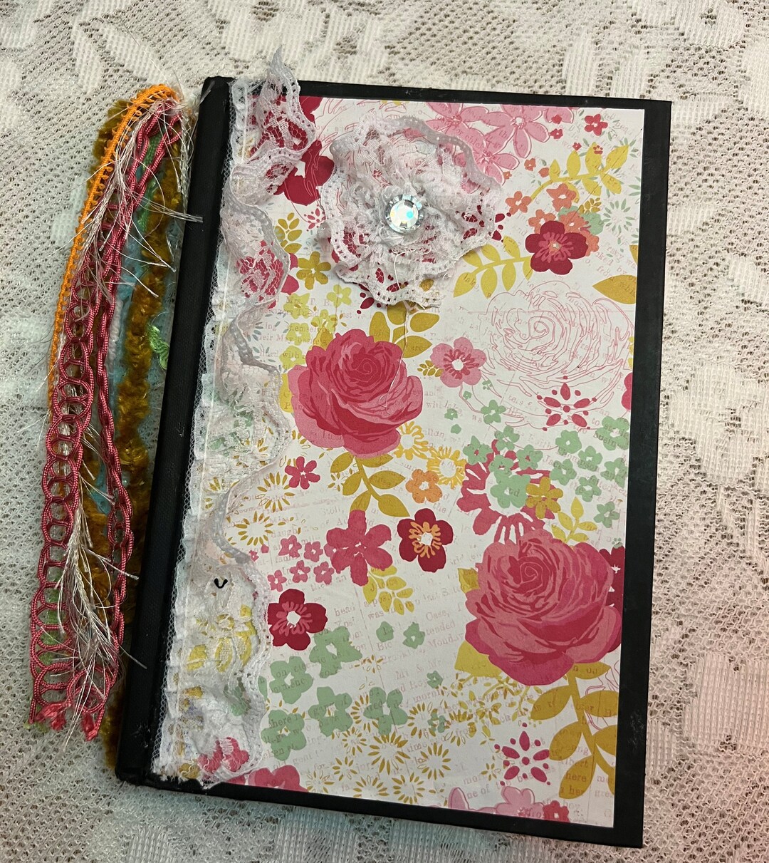 Bright and Colorful Altered Book Journal OOAK, Inspirational Journal or ...