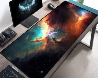 Deep Space Nebula Gaming mouse pad keyboard pad xl desk mat custom mousepad cute desk pad office accessory extra large workspace