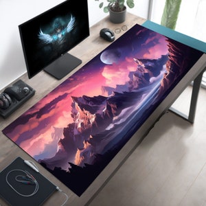 Aesthetic Beauty Mountain Desk Mat, Mountain Mouse Pad, Nature Deskmat XXL, Gaming Mousepad XL, Giant Mousepad, Extended Desk Pad