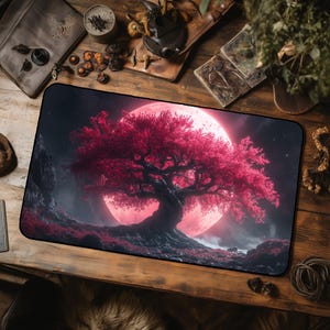 Lunar Blossom Grove - Gamer Gift - TCG Playmat - Table Top Gaming Mat - DND Accessory - TCG Gear - Play Mat for Trading Card Gaming