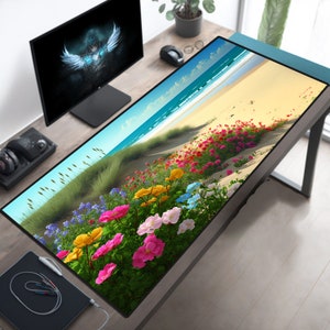 Summer Wonders at the Beach Gaming mouse pad keyboard pad kawaii mousepad xl desk mat cute desk pad office accessory extra large