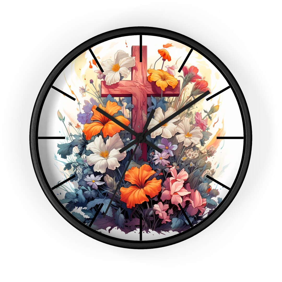 Bible Themed Wall Clock, Bible Clock, Christian Home Decor, Bible Wall