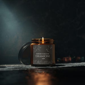 DRAMIONE Scented Candle | Smells like Dramione | Dramione Fanfiction Merch | Manacled Isolation DMATMOOBIL | Dramione Booktok | Bookish Gift