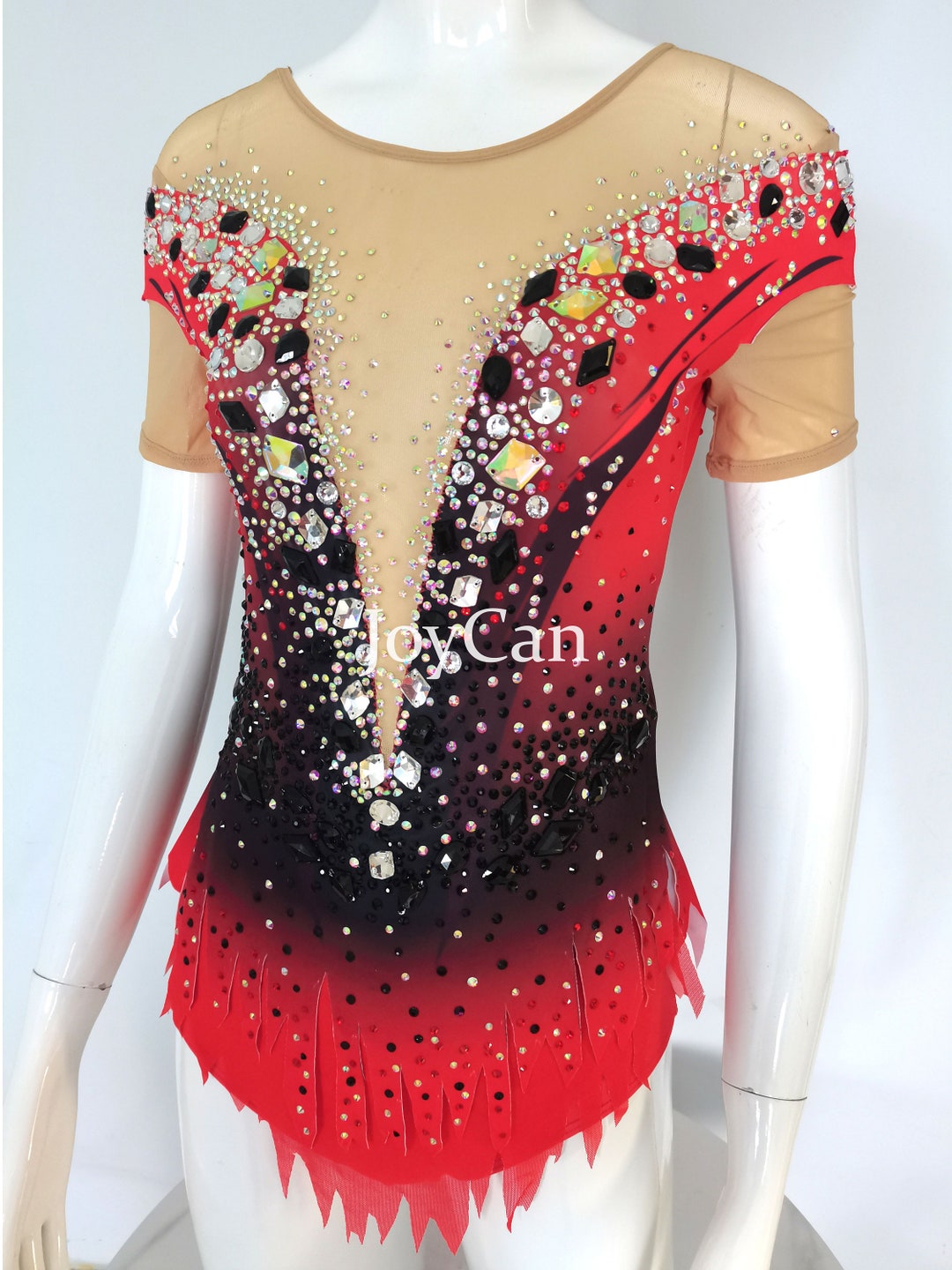 Joycan Rhythmic Gymnastics Leotards Girls Women Red Black Competition ...