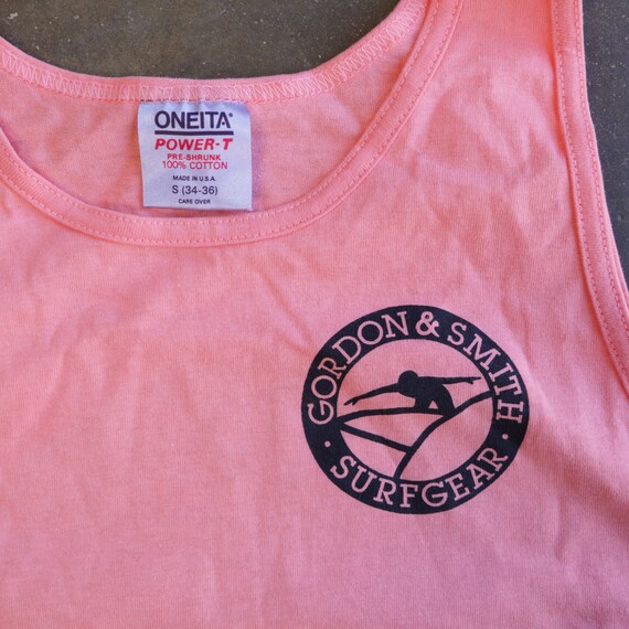 GORDON & SMITH Surfgear Deadstock Pink Tank - S - image 3