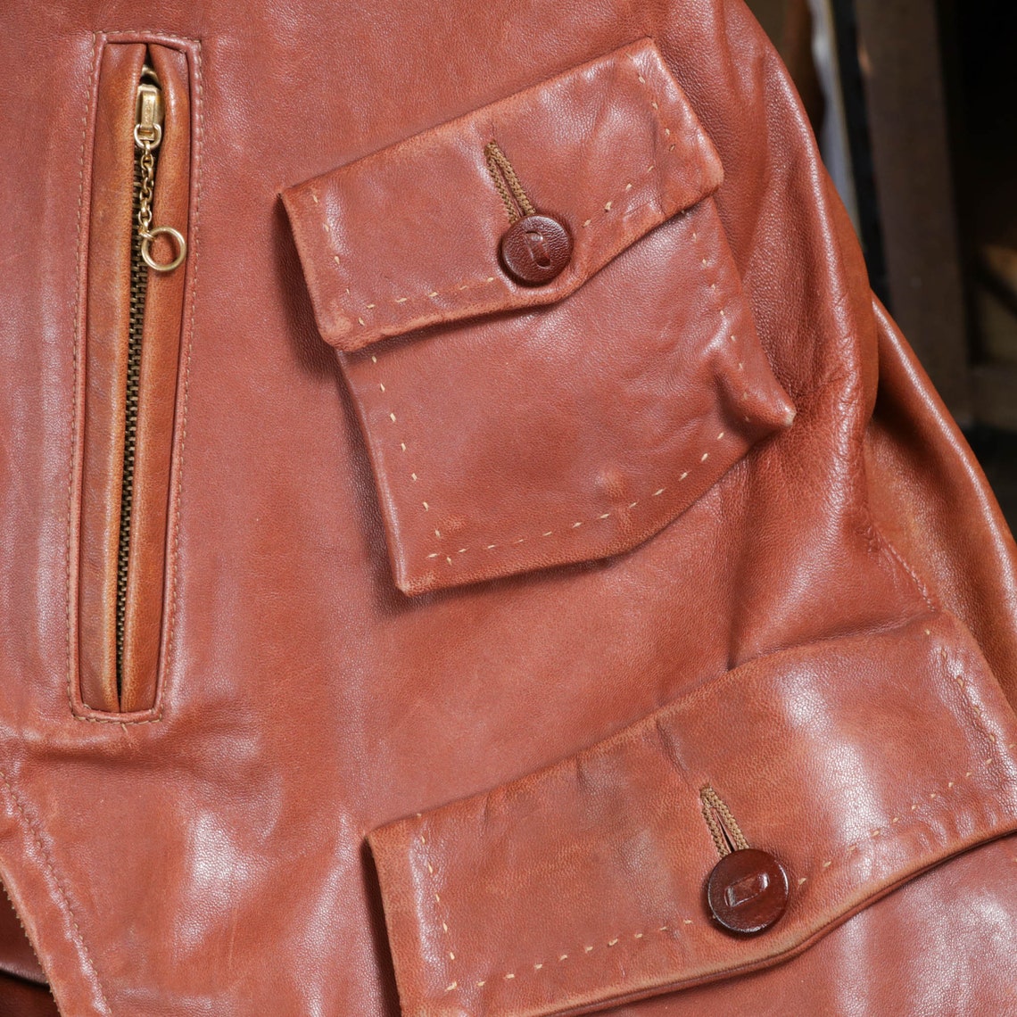 40s BLOCK BILT Yankee Clipper Motorcycle Jacket 38 image 4