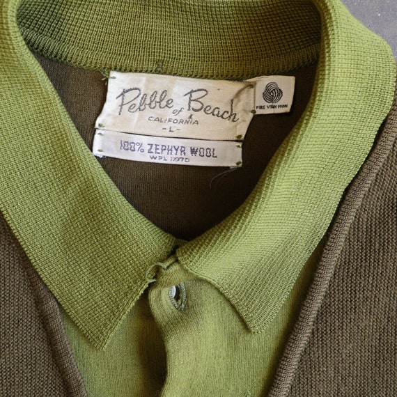 PEBBLE BEACH of California Sweater-Shirt 60s - M/L - image 2