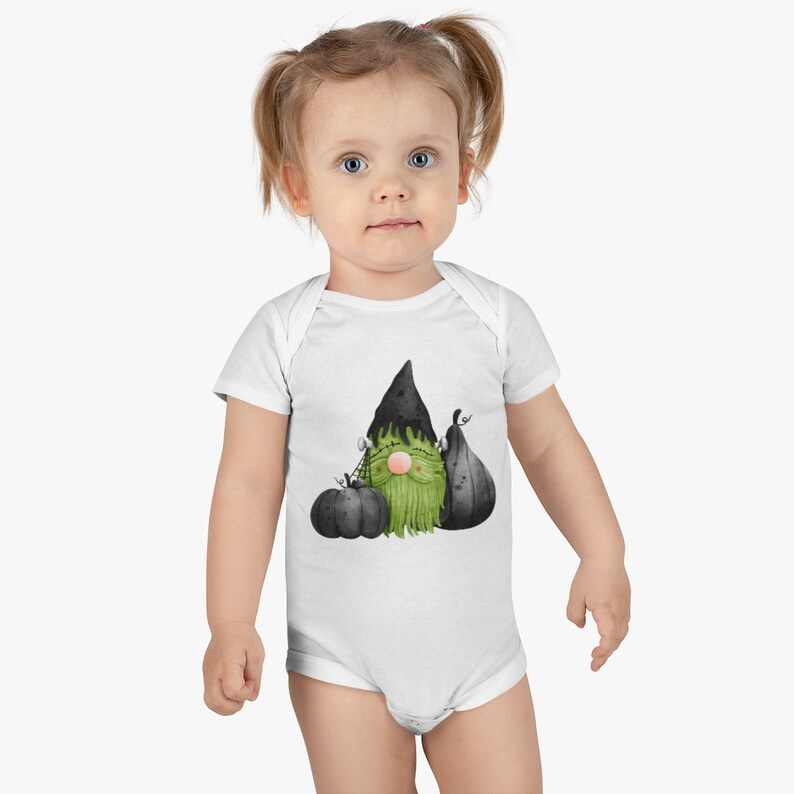 Cute Franken Gnome Halloween Onesie® Organic Baby Bodysuit Etsy