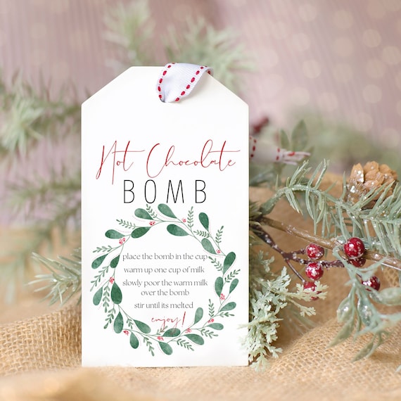 Personalized Printable Hot Cocoa Gift Tags Template Editable - Etsy