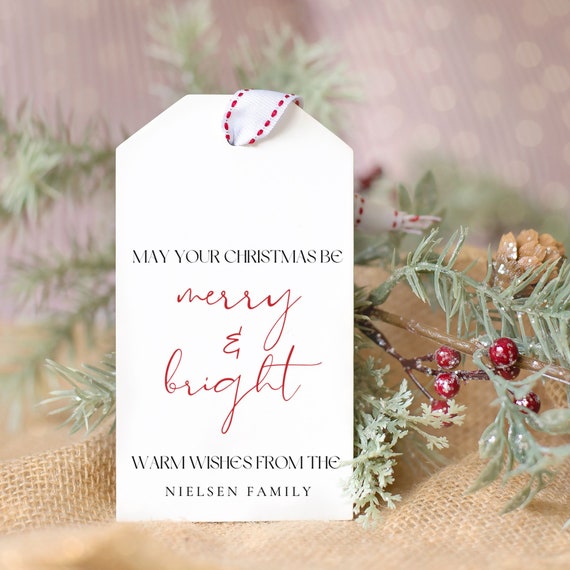 Personalized Printable Christmas Gift Tags Template Editable - Etsy