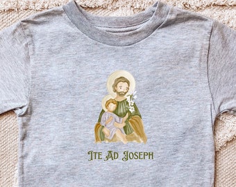 Maglietta per neonati cattolici Maglietta per ragazzi cattolici Maglietta di San Giuseppe Regalo per figlioccio Maglietta di San Giuseppe Tutina di San Giuseppe