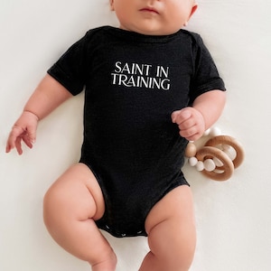 Cute Catholic Baby Onesie - Saint in Training - Baptism Outfit Gift - Future Saint Onesie