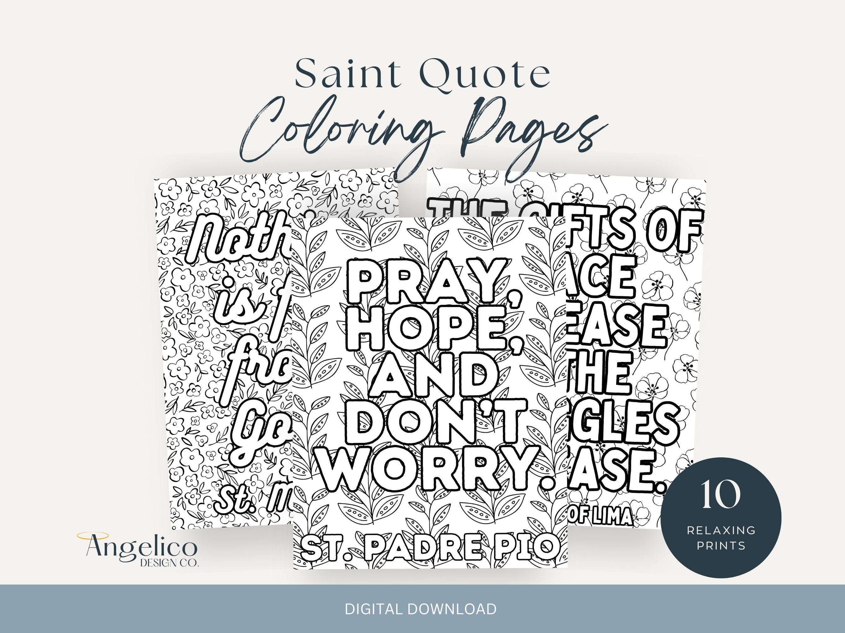 Catholic Adult Coloring Pages Catholic Women's Saint Quote Coloring