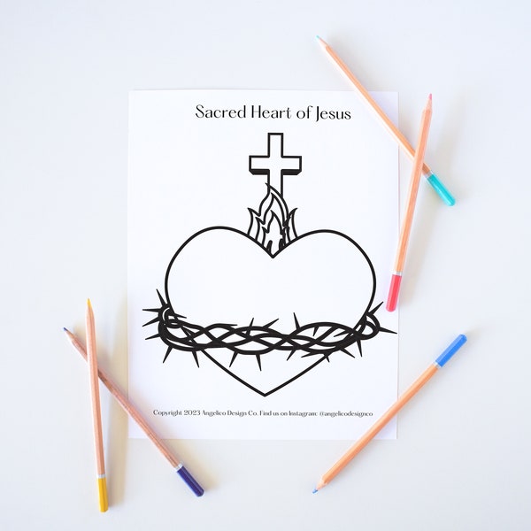 Catholic Kids Coloring Sacred Heart of Jesus Coloring Pages Sacred Heart Coloring Worksheets Catholic Busy Work