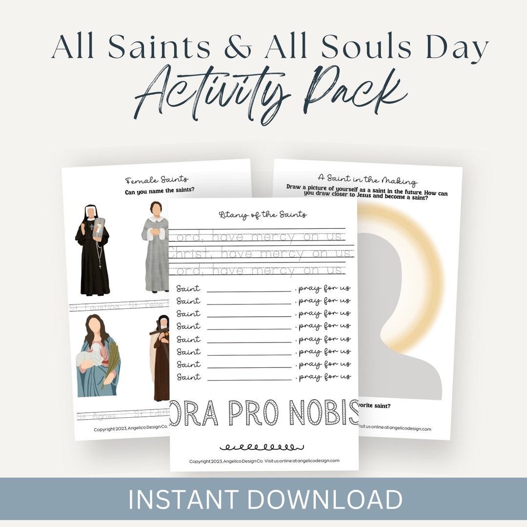 All Saints Day Catholic Kids Activity - Il 1080xN.5352060491 Joa7 