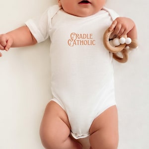 Cradle Catholic Baby Outfit for Catholic Baby Baptism, Baptism Bodysuit, Baptism Gift Baby Girl Catholic, Baby Boy Catholic Gift