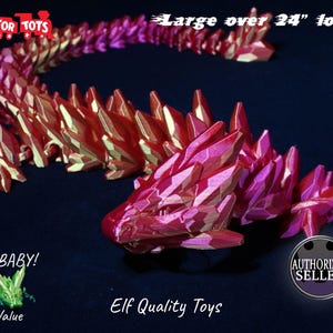 3D Printed Articulated Gem Dragon Fidget Toy In 54 of the Hottest Colors - Cinderwing3D Authorized Reseller