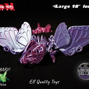 3D Printed Winged Articulated Butterfly Fairy Dragon Fidget Toy In 54 of the Hottest Colors - Cinderwing3D Authorized Reseller
