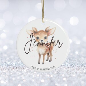 Personalized First Christmas Ornament - Ceramic Ornaments, Holiday Gift, Christmas Tree Decor, Custom Ornament, Christmas Decoration
