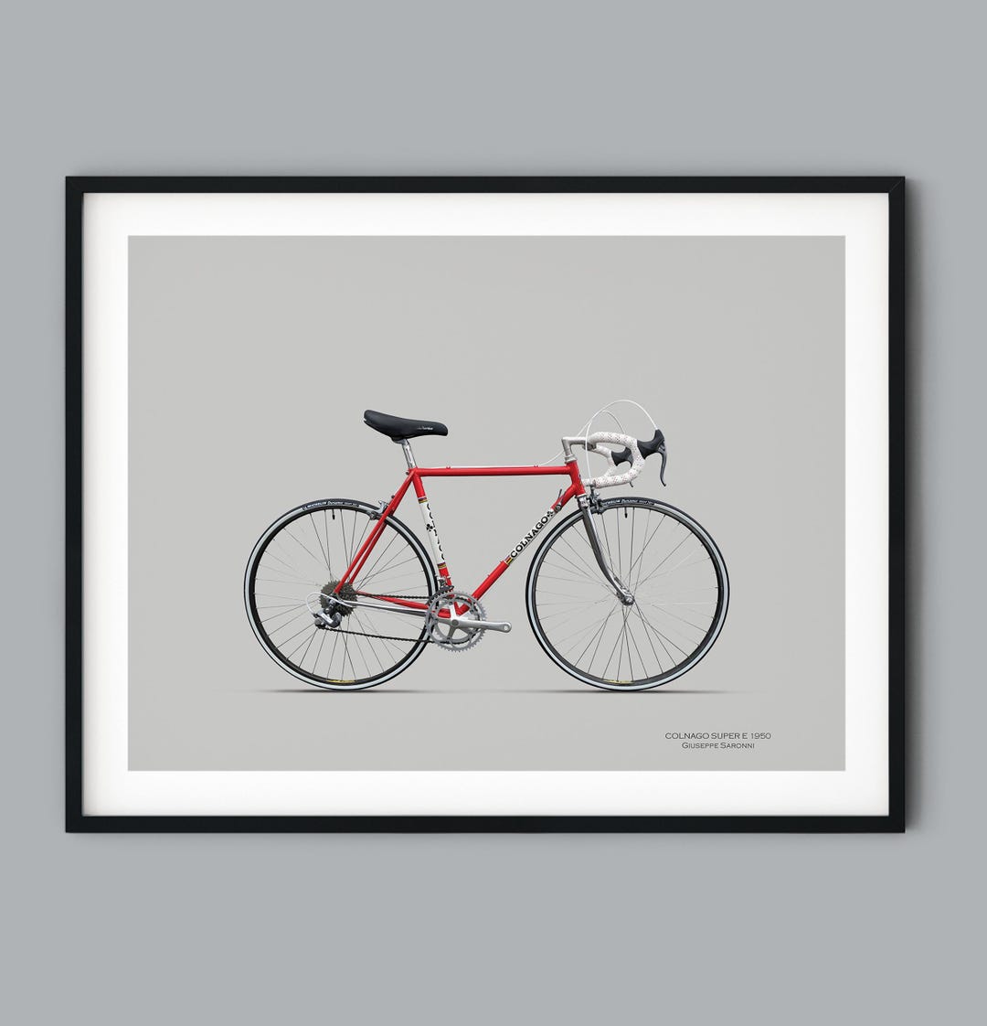 Cadre Vélo Colnago Super Saronni Rouge 1980 - Acier Columbus SL, Vintage 54 Cm