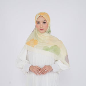 An Elegant and modern in Flower Edition Square headscarf, Hijab, Scarf, Hijab for Muslim, Women Hijab, Flower
