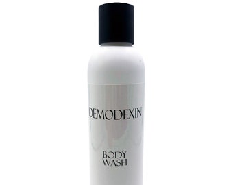Demodexin Body Wash For Humans With Demodex, Washes and Treats Itching Demodex Prone Skin On Face, Body - 7.0 oz