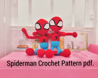 Patrón de crochet/amigurumi del Hombre Araña
