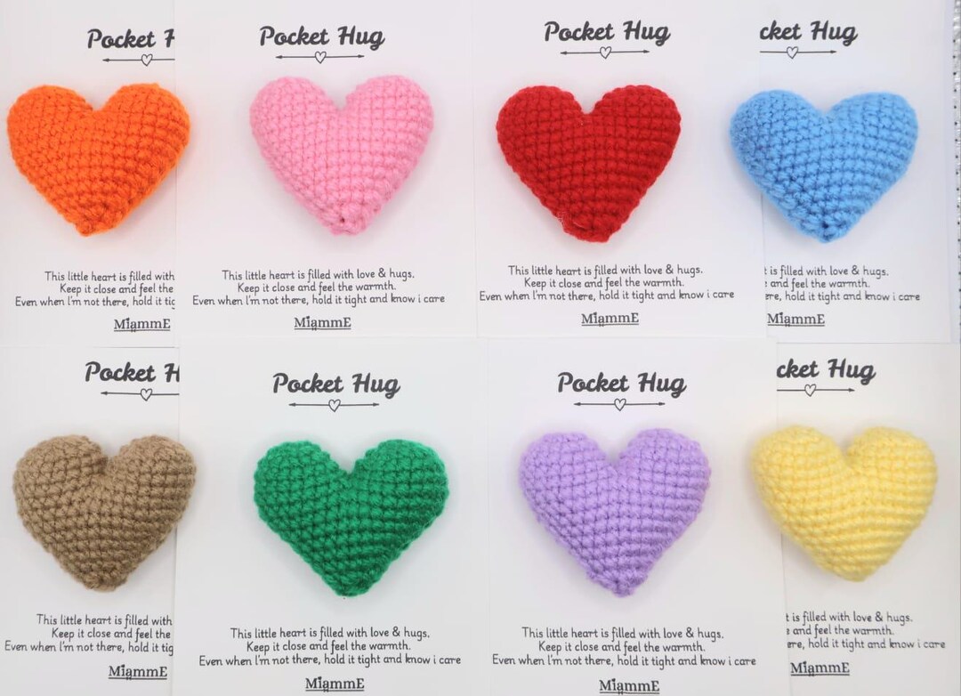 Handmade Crochet Pocket Hug: Heartfelt Token - Etsy