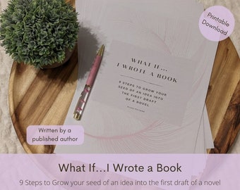Writing Guide - 44 page PDF workbook to guide you through planning & writing the first draft of your novel - instant download