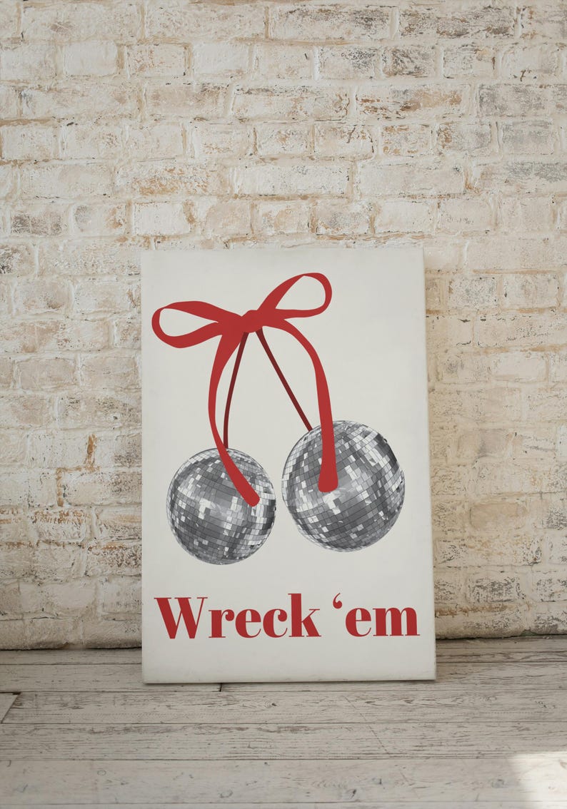 Texas Tech Decor, Wreck 'em Artwork, Dorm Decor, Wall Art, Digital ...