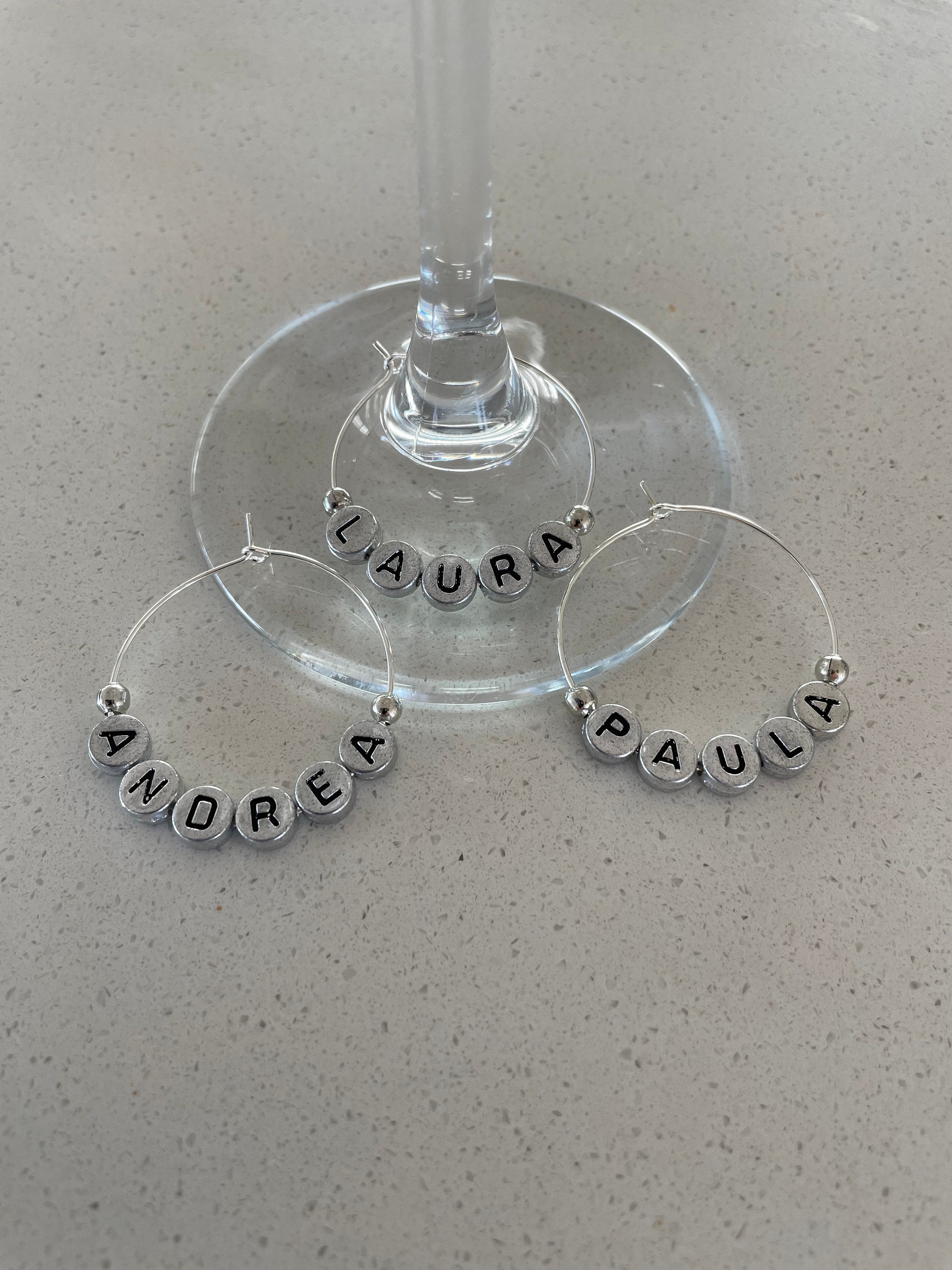 Personalised Wine Glass Charms, Personalised Wine Glass, Wine Charms