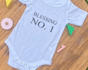 Blessing Number Onesie® | Baby Onesie® | Baby Bodysuit | Announcement Onesie®