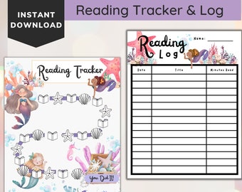 Printable Reading Tracker For Kids, Reading Log, Student Book Chart, Children Goal Chart, Bookmark Tracker, Storytime for Kids, Reward Chart