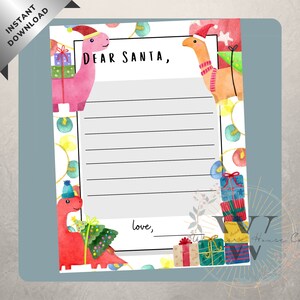 Printable Dear Santa Letter / Dear Santa Letter / Santa Letter / Printable / Dear Santa / Digital Dear Santa Letter / Christmas Letter