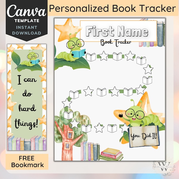 Kids Editable Reading Chart Template Etsy