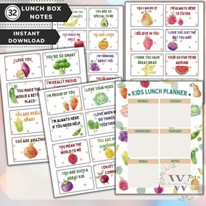 Afdrukbare lunchboxnotities voor kinderen, lunchboxverrassing, afdrukbare kinderlunchplanner, positieve affirmaties voor kinderen, dagelijkse maaltijdgrafiek kinderen