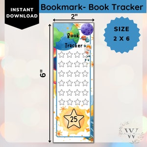Printable Bookmark For Kids, Bookmark Tracker, Reading Log For Kids, Child Book Chart, Childrens Goal Chart, Student Gift, Reading Challenge